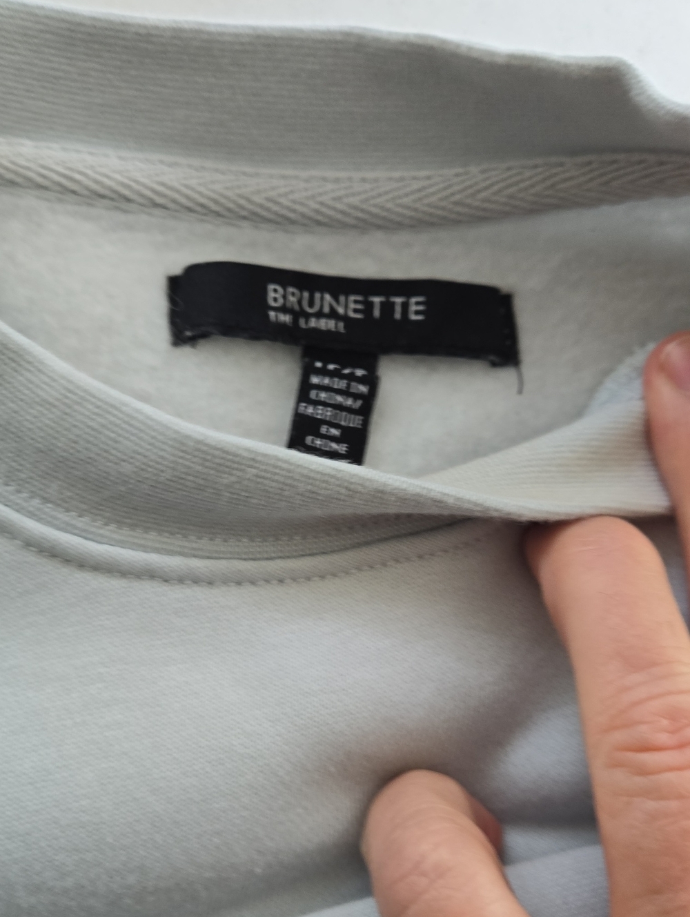 BRUNETTE The Label Light Gray Crewneck Sweatshirt..ptp 21